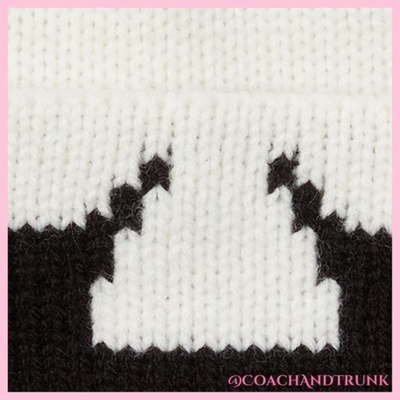KATE SPADE Black Beanie With White Knit Spade *Price Is Firm* - Picture 3 of 3